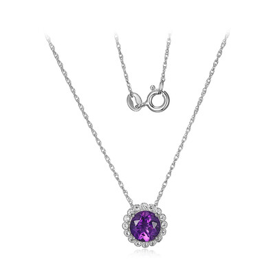 Collana in argento con Ametista Zambiana