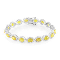 Bracciale in argento con Zaffiro Giallo del Madagascar