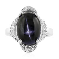 Anello in argento con Diopside Stellato d'India