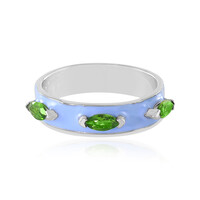 Anello in argento con Diopside Russo