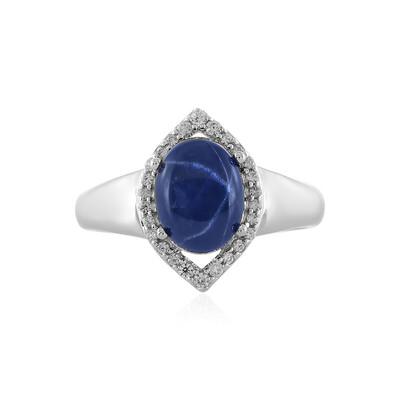 Anello in argento con Zaffiro Stellato Blu