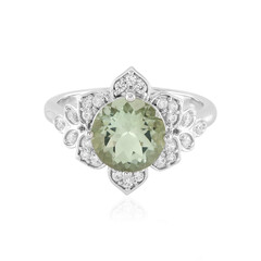 Anello in argento con Ametista Verde