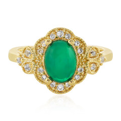 Anello in argento con Opale Verde dell'Etiopia