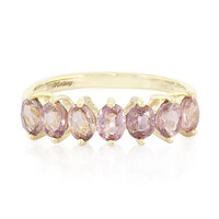 Anello in oro con Zaffiro Padparadscha (non riscaldato)