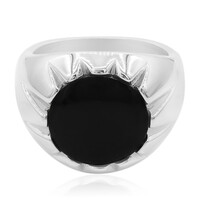 Anello in argento con Giadeite Nera