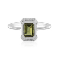 Anello in argento con Moldavite
