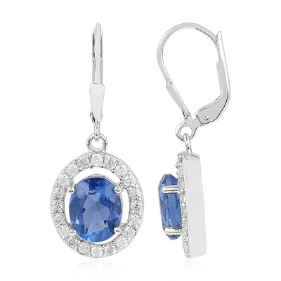 Orecchini in argento con Fluorite Cangiante