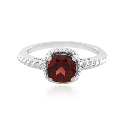 Anello in argento con Granato Mozambico