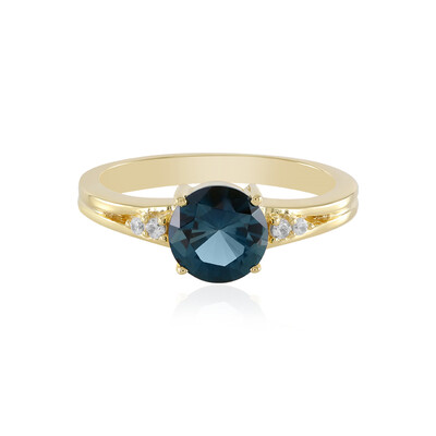 Anello in argento con Topazio Blu Londra