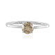 Anello in platino con Diamante Champagne I2