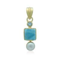 Ciondolo in argento con Larimar
