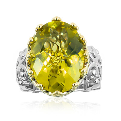 Anello in argento con Quarzo Ouro Verde (Dallas Prince Designs)