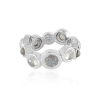 Anello in argento con Labradorite Verde Maniry (KM by Juwelo)