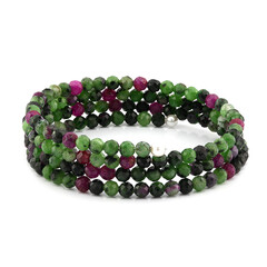 Bracciale in acciaio con Rubino Zoisite (Riya)
