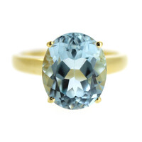 Anello in argento con Topazio Blu Cielo