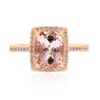 Anello in oro con Morganite AAA