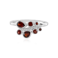 Anello in argento con Granato Mozambico