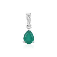 Ciondolo in argento con Onice Verde
