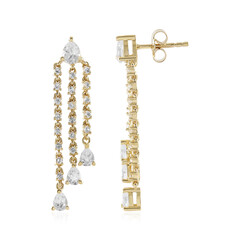 Orecchini in argento con Topazio Bianco