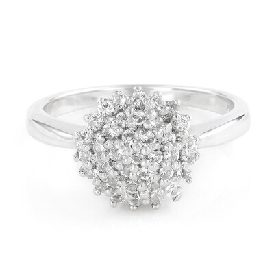 Anello in argento con Topazio Bianco