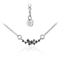 Collana in argento con Diamante Blu Cielo I1
