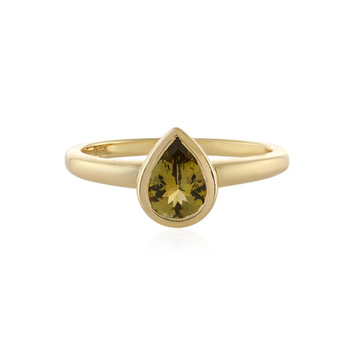 Anello in oro con Tanzanite Gialla (non riscaldata)
