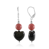 Orecchini in argento con Ossidiana Dorata