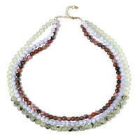 Collana in argento con Rodonite