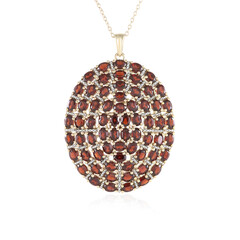 Collana in argento con Granato Mozambico