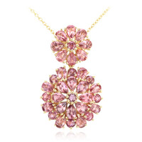 Collana in oro con Zaffiro Padparadscha (non riscaldato) (AMAYANI)