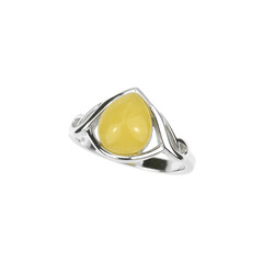 Anello in argento con Ambra Baltica