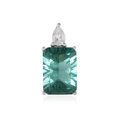 Ciondolo in argento con Fluorite Verde