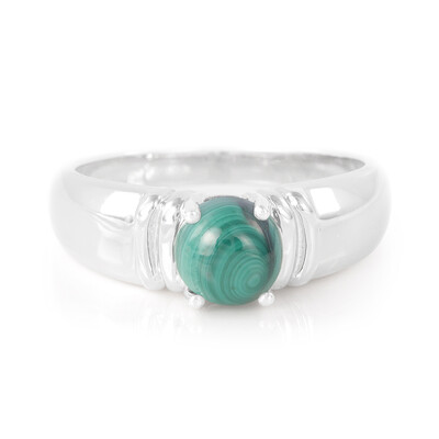 Anello da uomo in argento con Malachite