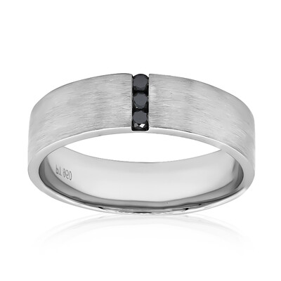 Anello in platino con Diamante Nero