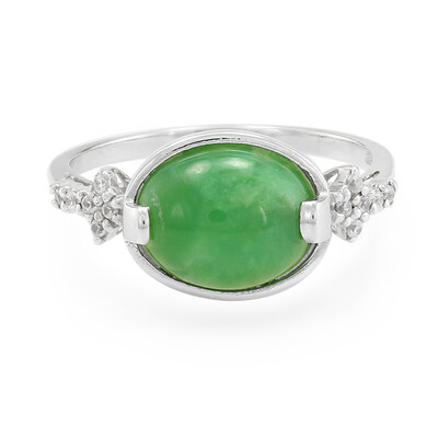 Anello in argento con Crisoprasio Imperiale