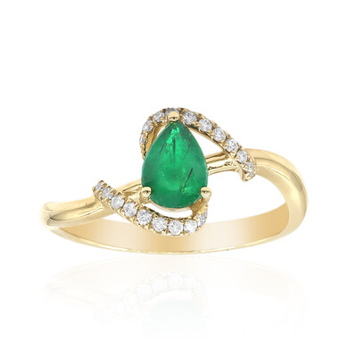 Anello in oro con Smeraldo Zambia AAA
