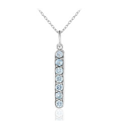 Collana in argento con Zircone Blu