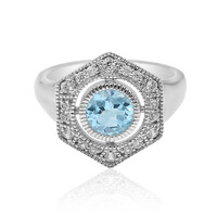 Anello in argento con Topazio Blu Cielo