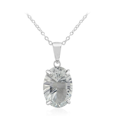 Collana in argento con Topazio Bianco