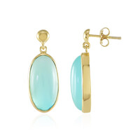 Orecchini in argento con Calcedonio Blu