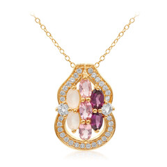 Collana in argento con Rodolite