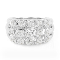 Anello in argento con Zaffiro Bianco