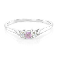 Anello in argento con Zaffiro Ceylon Rosa