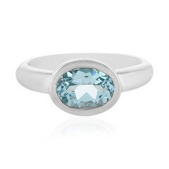 Anello in argento con Topazio Blu Cielo