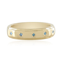 Anello in argento con Diamante Blu I3
