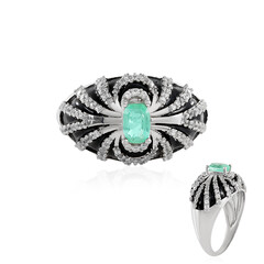 Anello in argento con Smeraldo Colombiano (SAELOCANA)