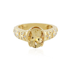 Anello in argento con Berillo Giallo