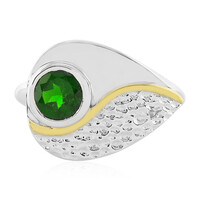 Anello in argento con Diopside Russo