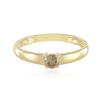 Anello in oro con Diamante Champagne I3