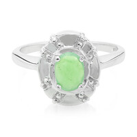 Anello in argento con Crisoprasio Imperiale